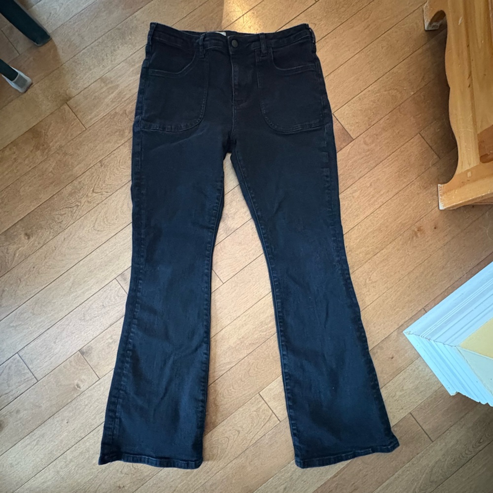 Pilcro bootcut front pocket black jeans size 31